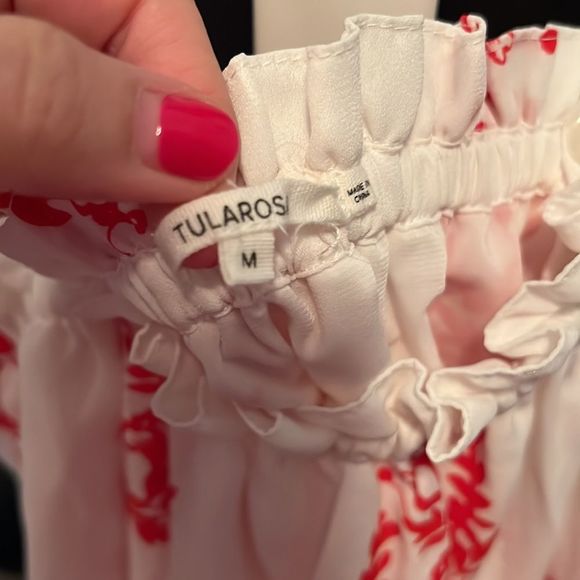 Tularosa tiered floral white and red mini dress - medium - Picture 3 of 3